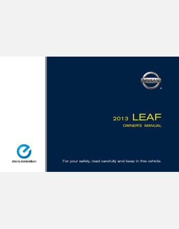 nissan leaf 2013 owners manual